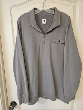 Duck Head Olive Gray Quarter-Zip Pullover